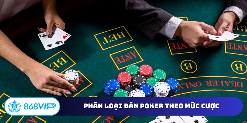 Phân loại bàn Poker theo mức cược